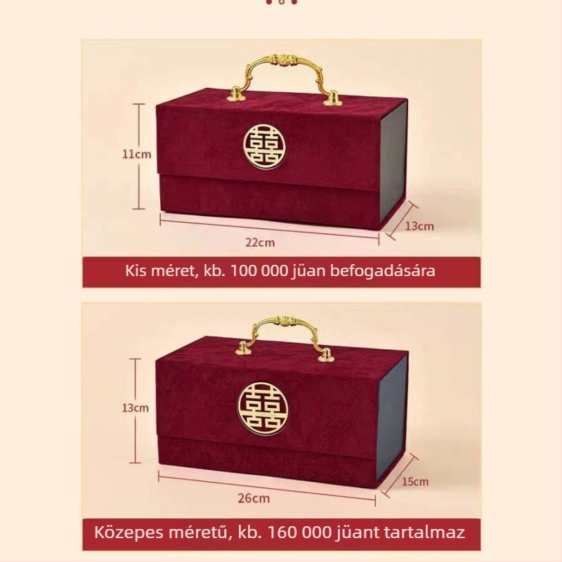 Esküvői ajándékdoboz, flanel anyagú pénzdoboz, jegyes ajándékdoboz
