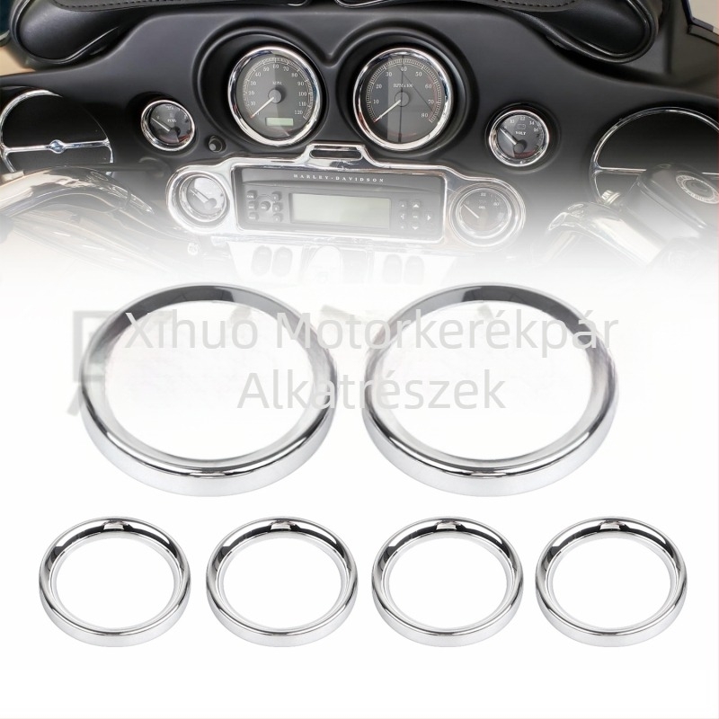 Harley Glide műszerfal bezel fedél, alumínium ötvözet, 1996–2013