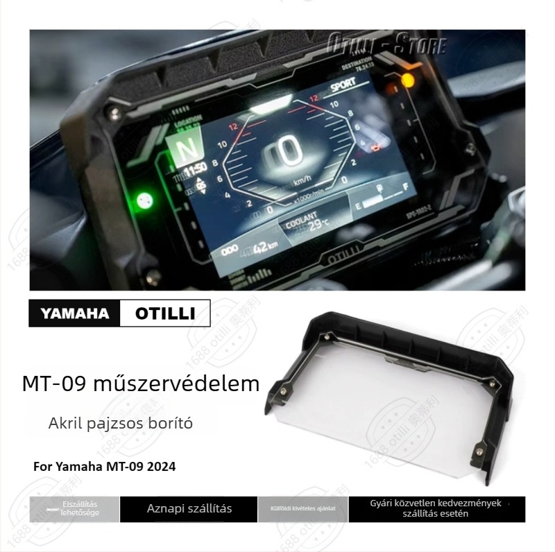 Yamaha MT-09 2024 Műszerfalvédő Burkolat Akril Kerettel