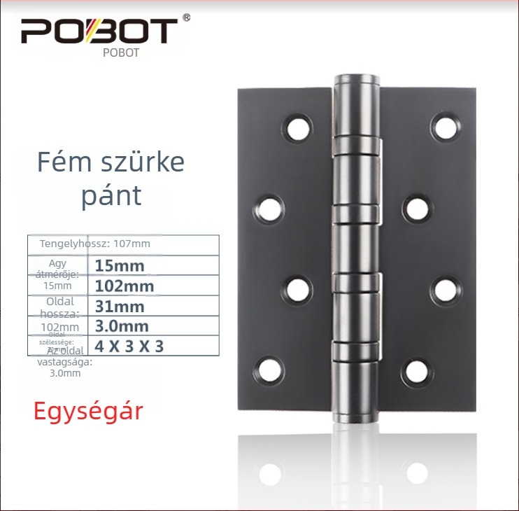 POBOT H-alakú rozsdamentes acél csukló, fényes felülettel, belső ajtókhoz és szekrényekhez, modern minimalist stílus