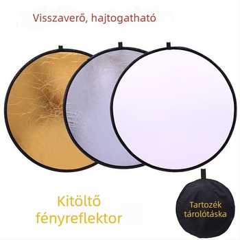 Háttérlemez fotózáshoz, összecsukható és hordozható; anyag: poliészter tafta; tömeg 0,2 kg; tartozik tároló táska