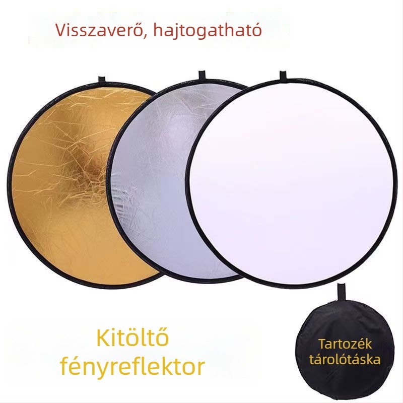 Háttérlemez fotózáshoz, összecsukható és hordozható; anyag: poliészter tafta; tömeg 0,2 kg; tartozik tároló táska