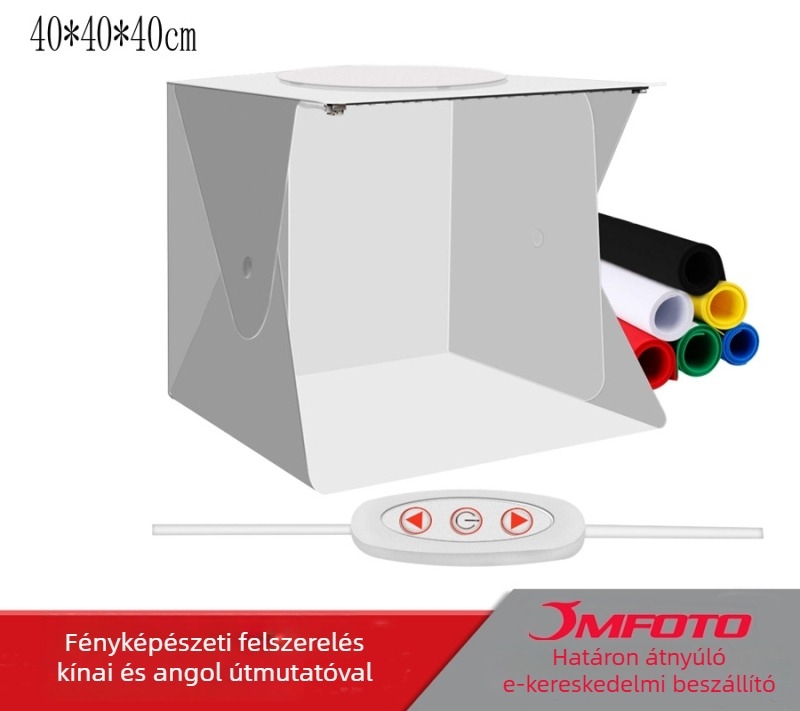 Háttérvilágítás JMO008, PP anyag, méretek 40×40×40 cm, súly 1,2 kg, termékfotózáshoz