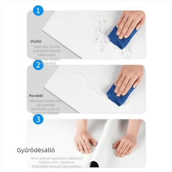 Fényképezési háttér PVC/PP panel matt felülettel, vízálló, élő közvetítéshez