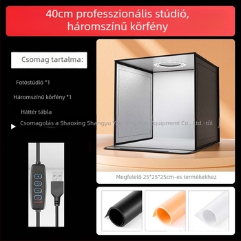 Összecsukható stúdió fotobox professzionális fotózáshoz – Oxford anyag, modell Small Studio, háttérdoboz