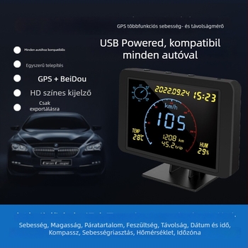 Wollip W01 GPS Beidou sebesség- és futásteljesítmény monitor, általános célú, USB tápegység, HUD többfunkciós, minden modellhez