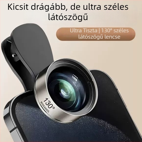 Desnai Külső objektív okostelefonhoz – széles látószögű fotózás és élő közvetítés, univerzális kompatibilitás Apple és Huawei