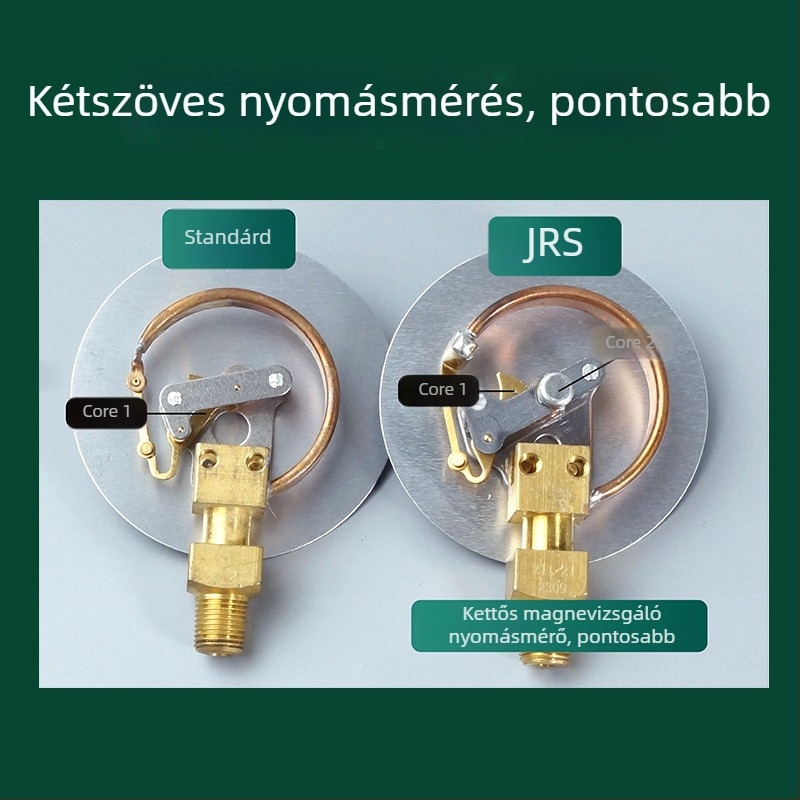 Autóklíma hűtőközeg mérő, dupla nyomásmérővel, modell JRS-1, olajmentes, kompatibil R134A/R22/R410