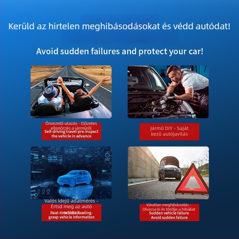YMIOT B02-Z Autóhiba detektor – Motor diagnosztika, 8-18 V, -40°C-tól 50°C-ig