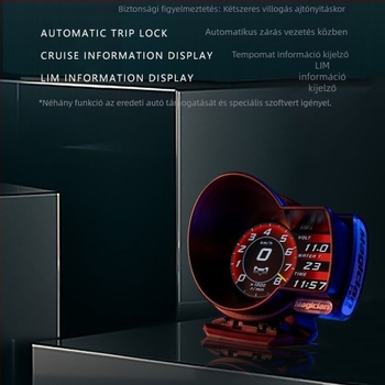Magician OBD LCD autómérő — LED kijelző, 12V, RPM, vízhőmérséklet, jármű sebessége