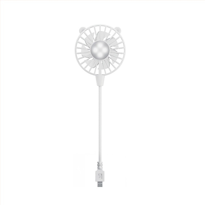 USB asztali ventilátor brushless motorral, 6 lapáttal, 3 sebességfokozat, éjjeli fény