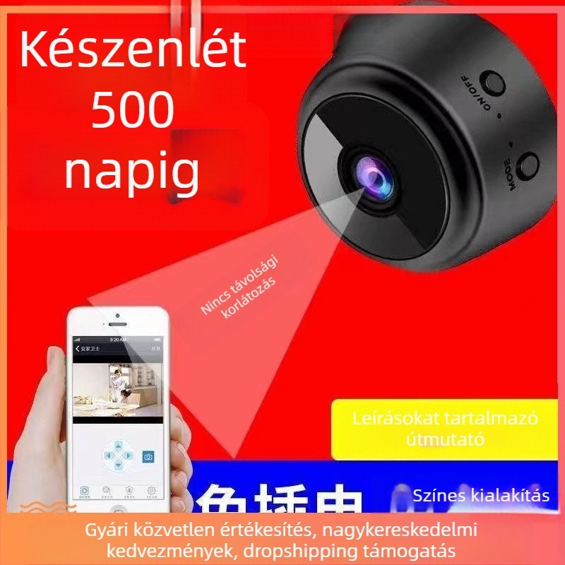 Otthoni vezeték nélküli kamera HD éjszakai látással, telepítés nélkül és csatlakozás nélküli