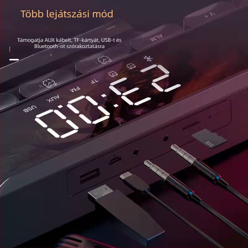 Bluetooth asztali hangfal 20W, Bluetooth 5.0, frekvencia-tartomány 100 Hz-20 kHz, SNR ≥75 dB, hatótávolság 15 m