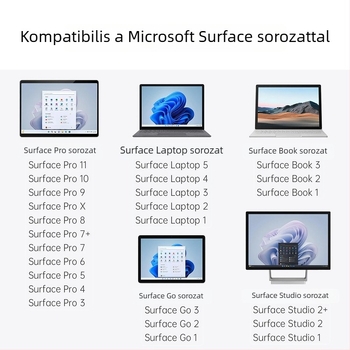 Surface stylus érintésvezérléssel, fém váz, univerzális elektronikus kivitel Surface eszközökhez; alkalmas okostelekre, számítógépekre és tabletekre
