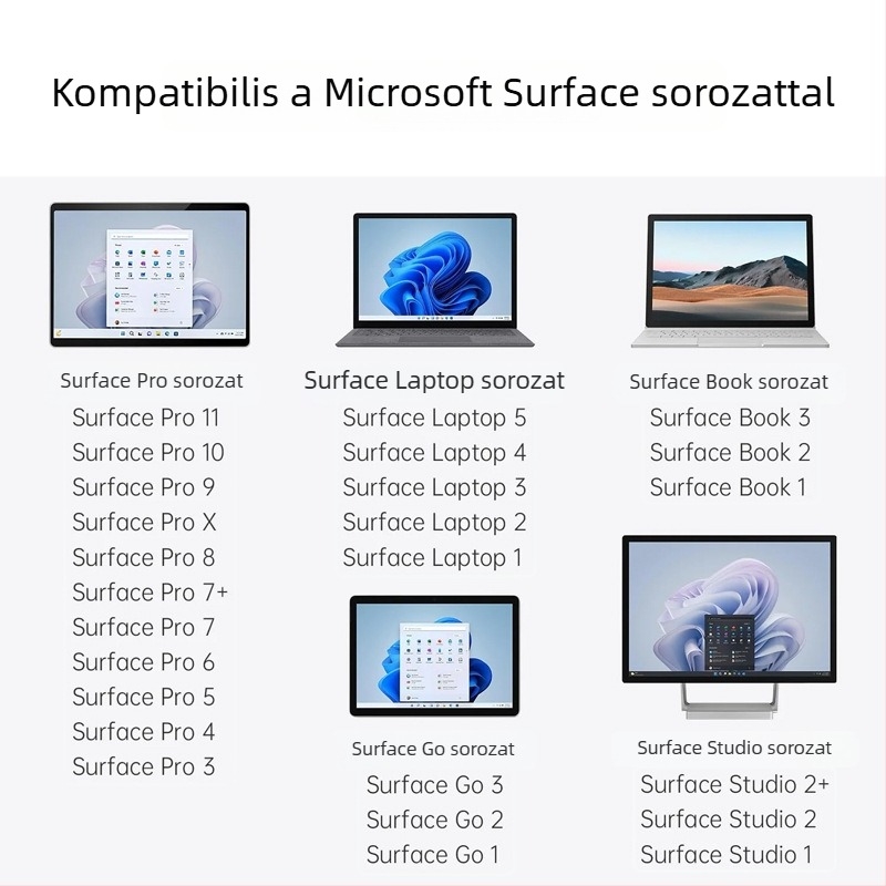 Surface stylus érintésvezérléssel, fém váz, univerzális elektronikus kivitel Surface eszközökhez; alkalmas okostelekre, számítógépekre és tabletekre