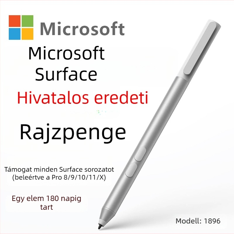 Surface stylus érintésvezérléssel, fém váz, univerzális elektronikus kivitel Surface eszközökhez; alkalmas okostelekre, számítógépekre és tabletekre