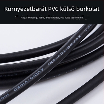 HYX-19 Audió kábel, aranyozott, ónosított rézmag, rézvezetők, PC és jármű kompatibilis