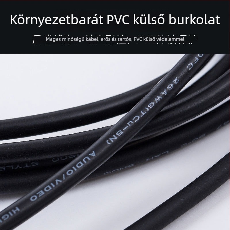 HYX-19 Audió kábel, aranyozott, ónosított rézmag, rézvezetők, PC és jármű kompatibilis