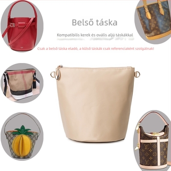 Cylindrikus belső táska bucket baghez – rendező tároló, kozmetikai táska cipzárral