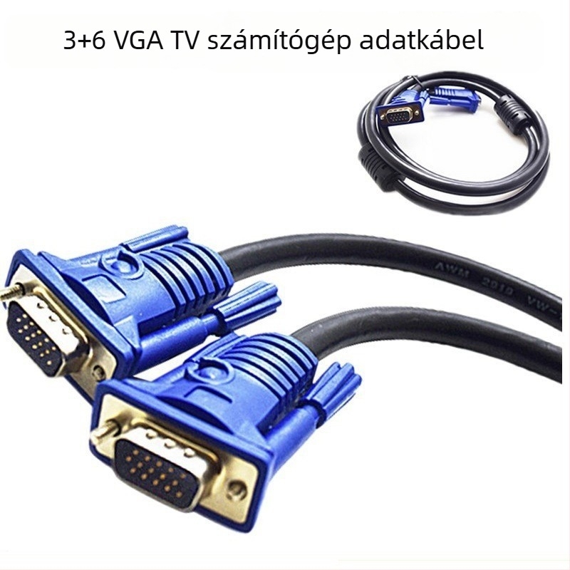 VGA-kábel 20 m PC-hez, TV-hez és projektorhoz – videó/kijelzőkábel