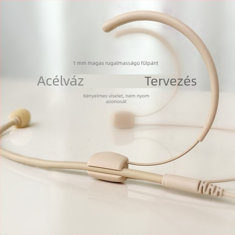 Vezetékes fülhorgos fejhallgató mikrofon, cardioid irányítottsággal konferenciákhoz és élő adásokhoz; frekvenciatartomány 100 Hz–20 kHz, SNR ≥70 dB, névleges teljesítmény 5, akkumulátor nélkül