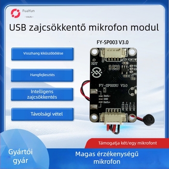 FY-SP003U USB mikrofon modul, visszhang-kiküszöbölés és intelligens zajcsökkentés, Plug-and-Play USB 2.0 interfész, támogatja az Iflytek beviteli metódust és a vizuális kaputelefont