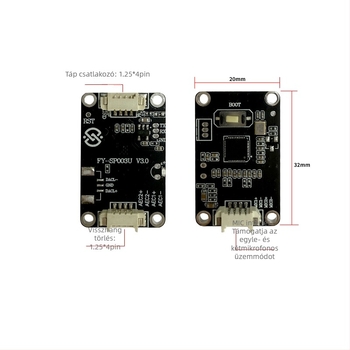 FY-SP003U USB mikrofon modul, visszhang-kiküszöbölés és intelligens zajcsökkentés, Plug-and-Play USB 2.0 interfész, támogatja az Iflytek beviteli metódust és a vizuális kaputelefont