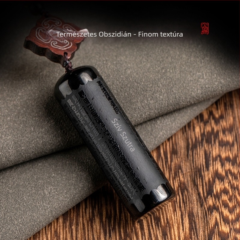 Autómedál Heart Sutra motívummal, kő anyag, kínai hagyomány stílus, belső dekoráció