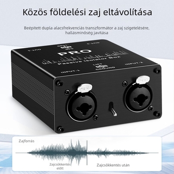 TITAK Hta003q audiójel-izolátor 6,35 mm XLR porttal zajcsökkentésre és a keverő védelmére