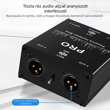 TITAK Hta003q audiójel-izolátor 6,35 mm XLR porttal zajcsökkentésre és a keverő védelmére