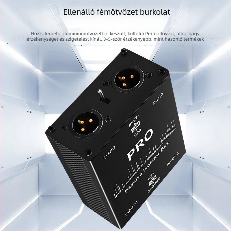 TITAK Hta003q audiójel-izolátor 6,35 mm XLR porttal zajcsökkentésre és a keverő védelmére