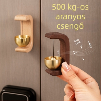 Függő ajtó harang — bükk/diófa anyag, modern minimalista stílus, csomagolás: Opp bag