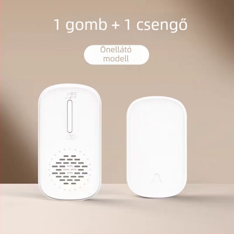 Vezeték nélküli ajtócsengő – Modell One Drag 1, vevő a konnektorban, 220V, 32 dallam, 0.2W