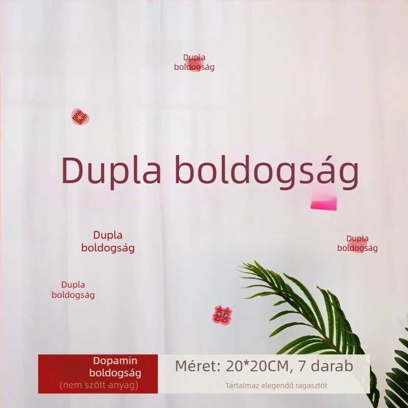 Esküvői helyszín dekorációs kellék – a Kettős Boldogság szimbólummal, papír anyagból, szalag díszítéssel; alkalmas esküvői ceremóniára; termékszám: Dopamine Happy Character Pull Flower