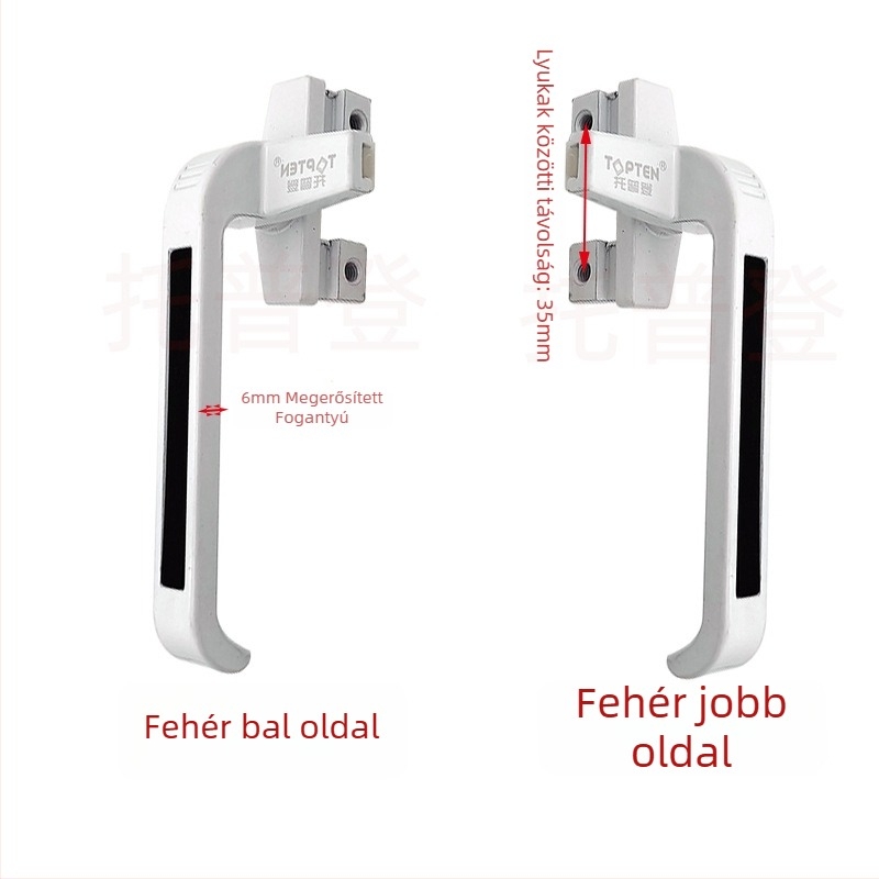 Ablak kilincs – SNHU-406, ötvözet cink, felületi spray-bevonat, univerzális modell, modern minimalista stílus