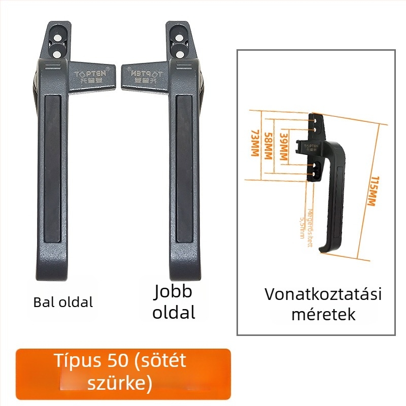 Ablak kilincs – SNHU-406, ötvözet cink, felületi spray-bevonat, univerzális modell, modern minimalista stílus