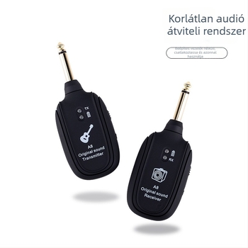 A8 gitár vezeték nélküli transzceiver – 2.4 GHz, ABS ház, alkalmas elektromos gitárhoz és más hangszerhez