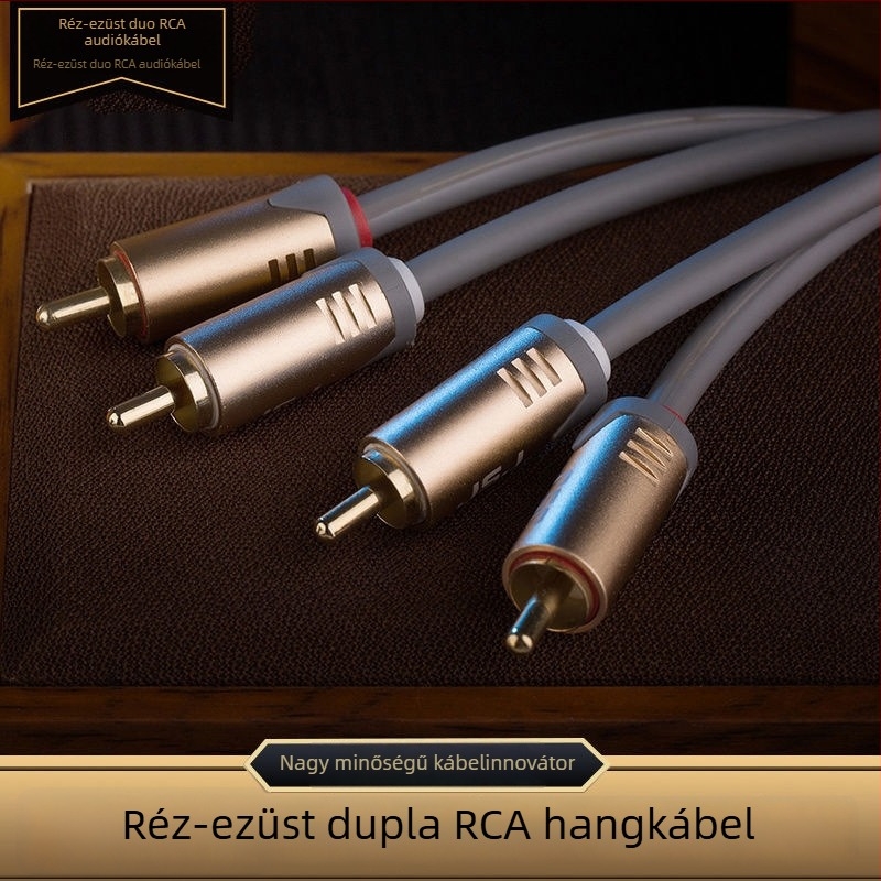 RCA lotus fejű kétutas kiegyensúlyozott audiókábel a Jsj Jinshanjiao márkától, PVC burkolat, RoHS tanúsítvány, audio- és videóhoz