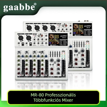Gabby Electronics MR-60: 6/8 csatornás professzionális audio keverő effektekkel, Bluetooth és USB | 50W