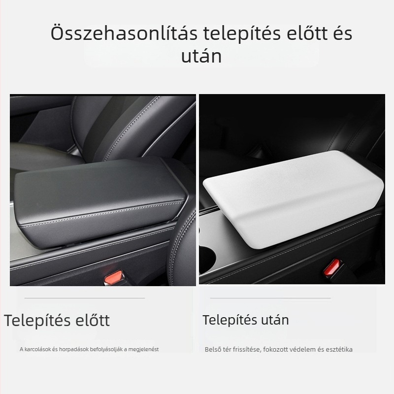 Tesla Model 3/Y kartámaszfedél és középkonzol védőhéj TPU belső burkolat – interiéres kiegészítő