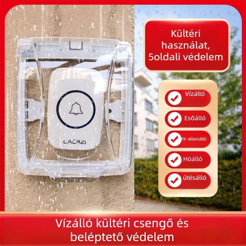 SMATRUL Vízálló Fedél Vezeték Nélküli Csengetőhöz, Több Adó Gombbal
