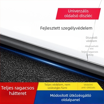 Delano PVC autó küszöbvédő szalag, szénszálas mintázat, modell 08