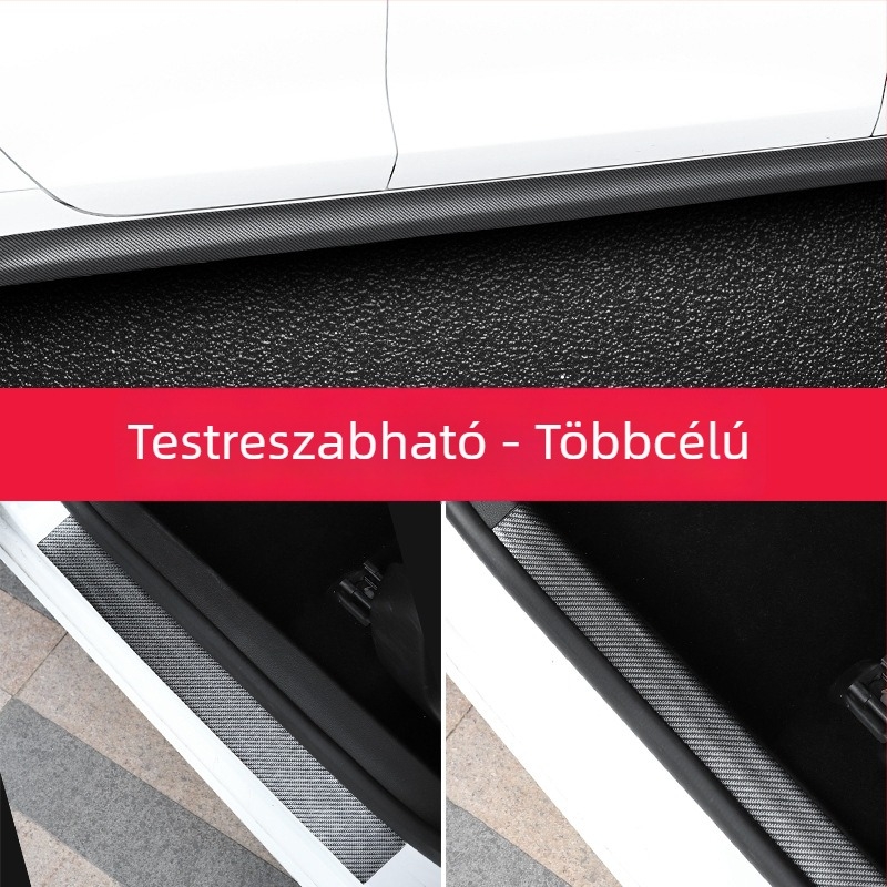 Delano PVC autó küszöbvédő szalag, szénszálas mintázat, modell 08