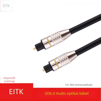Optikai audió kábel TV-hez és erősítőhöz csatlakozáshoz, aranyozott felülettel, zajálló, 1–30 m hosszúságban