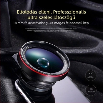 Telefonlencselátó készlet, széles látószög és makró, 12-in-1
