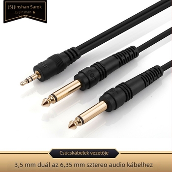 JSJ hangkábel: 3,5 mm-től dupla 6,35 mm-ig, bal és jobb csatorna, RoHS tanúsítvány, PVC burkolat