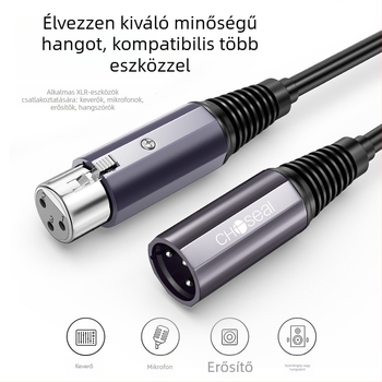 Kiegyensúlyozott audió kábel QAD24BK – csupasz rézmag, réz vezető, aranyozott, 1 kg