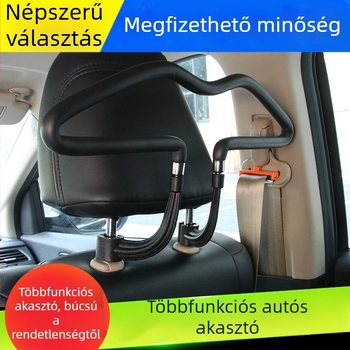 Rozsdamentes acél ruhafogas az autó hátsó ülésének hátsó részére