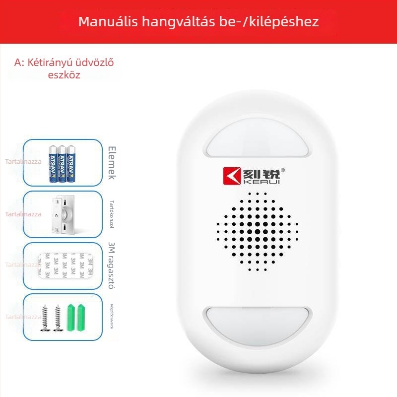Kétirányú üdvözlő ajtócsengő hangos bejelentésekkel üzletek számára
