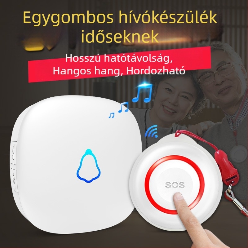 Kerui Graffiti WiFi Idősek Hívógomb SOS, Nyakpántos Ajtócsengő, Hosszú Hatótávolságú Mobil Értesítés